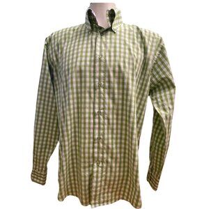 Kuhlman Green Gingham Check Shirt Mens Size 43 Large Cotton